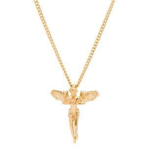18k Gold Guardian Angel Pendant Necklace Chain Gift For Him Boyfriend Gi…